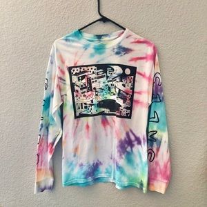 Sales tiedye long-sleeve band tshirt